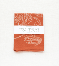 Load image into Gallery viewer, Mushrooms Linen Tea Towel | Seasonal Autumn Kitchen