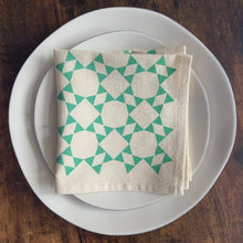 Load image into Gallery viewer, Hand Printed Flour Sack Napkins - Homespun Quilt: Tomato red