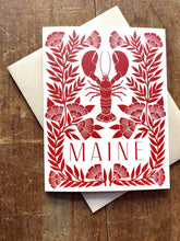 Load image into Gallery viewer, Maine Lobster Greeting Card: Single Card