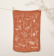 Load image into Gallery viewer, Mushrooms Linen Tea Towel | Seasonal Autumn Kitchen