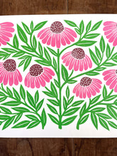 Load image into Gallery viewer, Garden Series: Echinacea Risograph Print