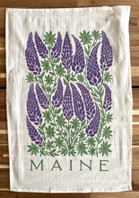 Load image into Gallery viewer, Maine Lupines Tea Towel