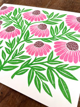 Load image into Gallery viewer, Garden Series: Echinacea Risograph Print