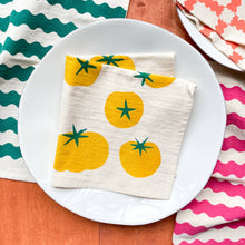 Load image into Gallery viewer, Tomatoes Multi-Color Hand Printed Cotton Napkins, Set of 4