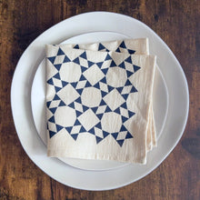 Load image into Gallery viewer, Hand Printed Flour Sack Napkins - Homespun Quilt: Tomato red