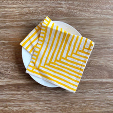 Load image into Gallery viewer, Warm Painterly Stripes Hand Printed Cotton Napkins, Set of 4: Set of 4 Rust