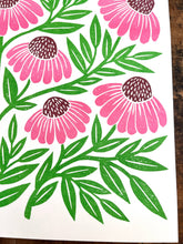 Load image into Gallery viewer, Garden Series: Echinacea Risograph Print