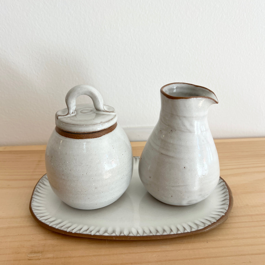 Cream and sugar set-Linen