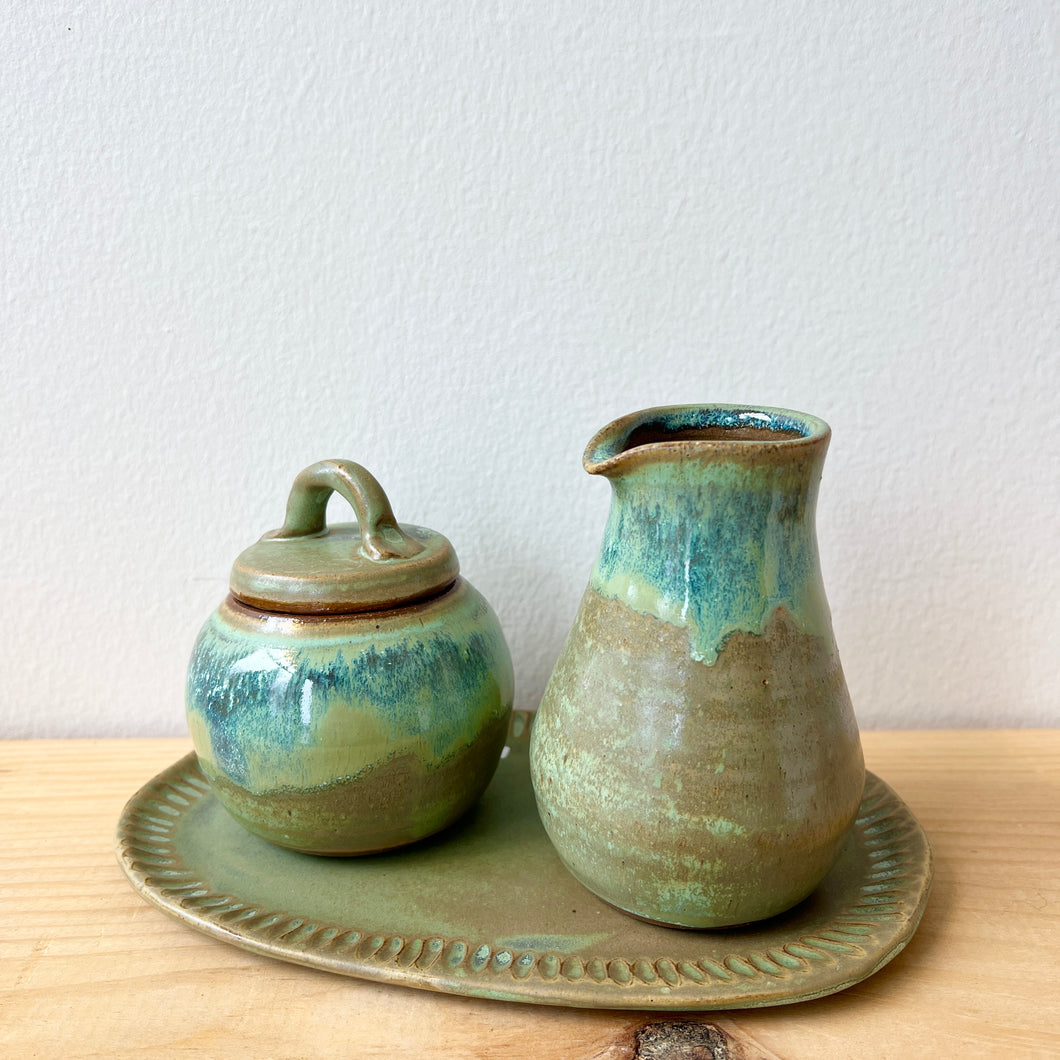 Cream and Sugar Set-Lichen