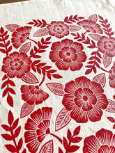 Load image into Gallery viewer, Red Florals Tea Towel

