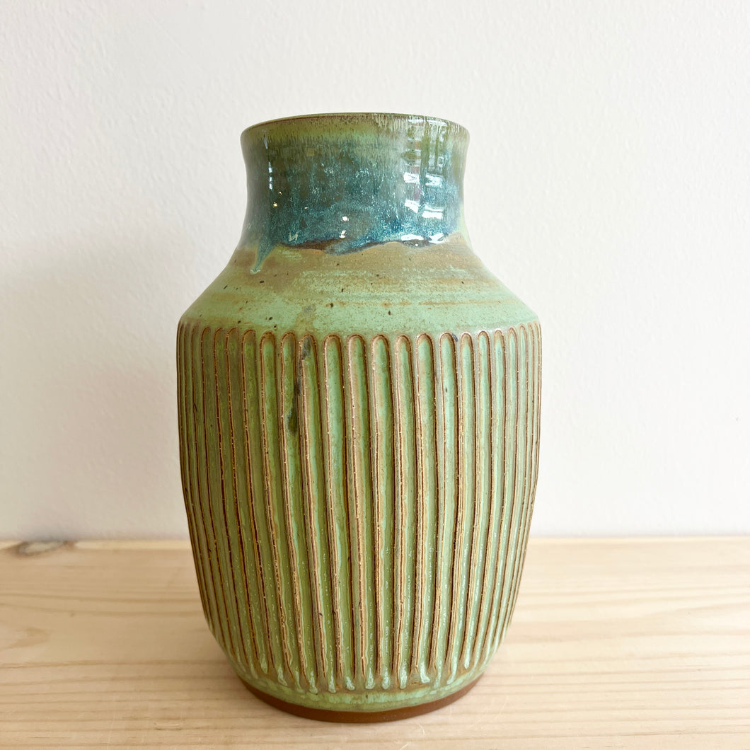 Carved Lichen Vase