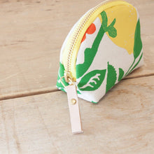Load image into Gallery viewer, Clam Shell Zipper Pouch-Kelly Lemon Tree
