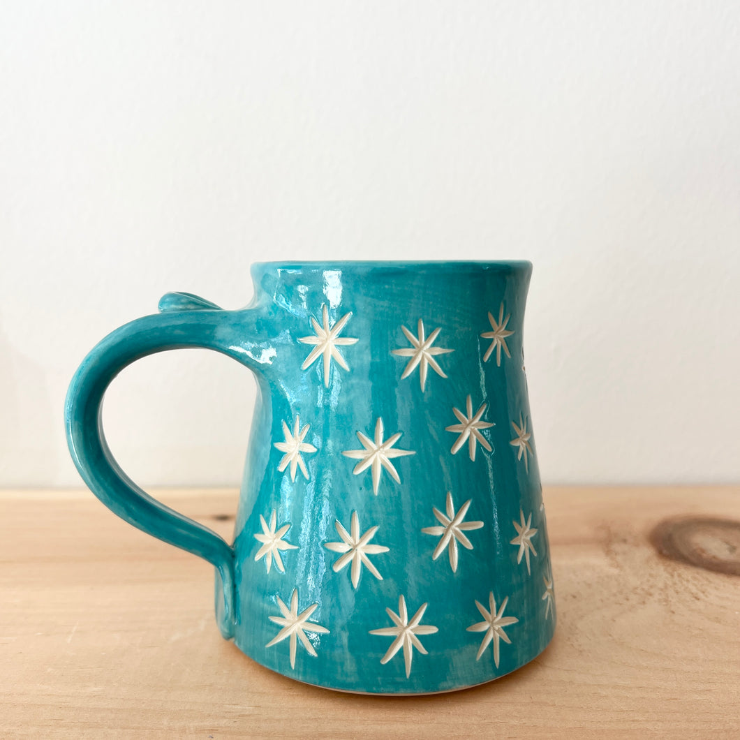 Turquoise Mug-Stars