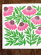 Load image into Gallery viewer, Garden Series: Echinacea Risograph Print
