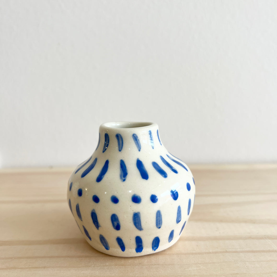 Blue and White Bud Vase