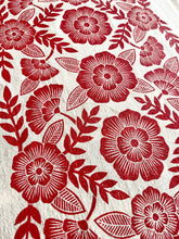 Load image into Gallery viewer, Red Florals Tea Towel
