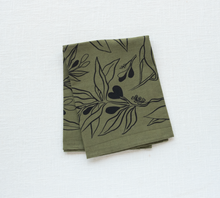 Load image into Gallery viewer, Olives Tea Towel - Reusable Tabletop Kitchen Linen
