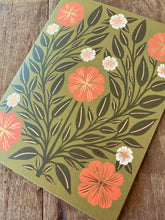 Load image into Gallery viewer, Olive Floral Greeting Card: Single
