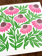 Load image into Gallery viewer, Garden Series: Echinacea Risograph Print
