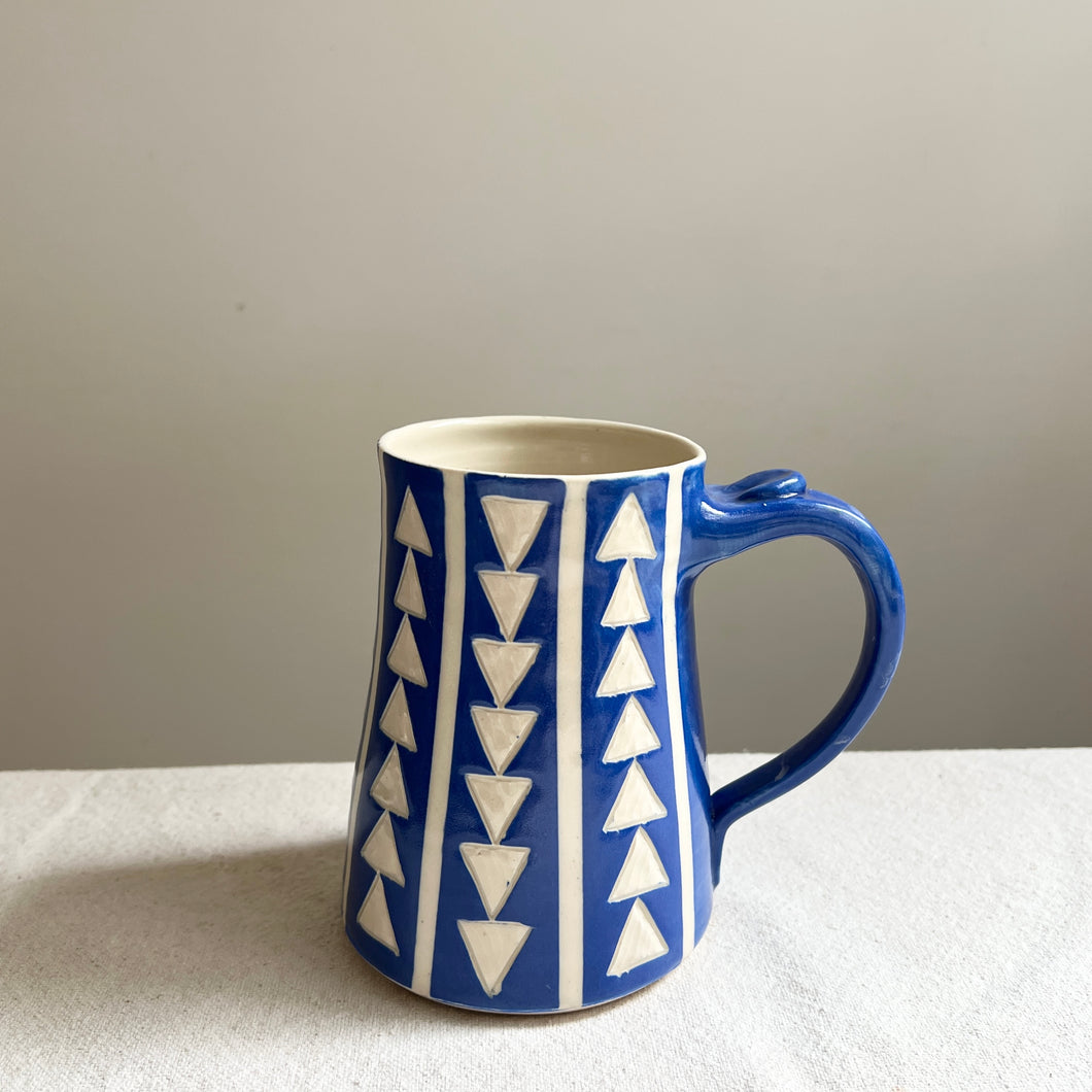 Large Mug-Blue Triangles