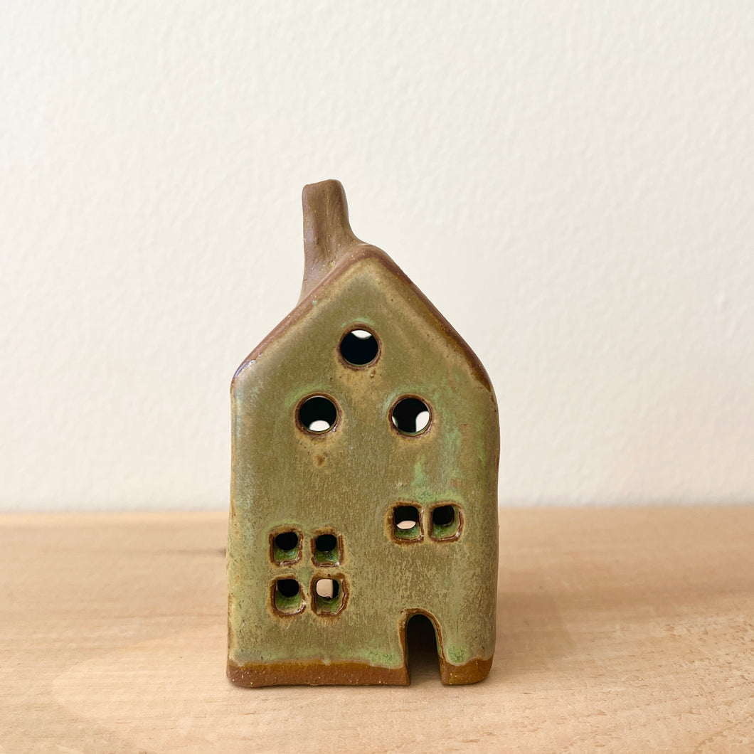 Mini Tea Light House- Lichen