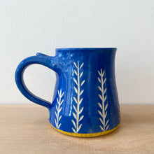 Load image into Gallery viewer, Blue Mug- Wheat stalk
