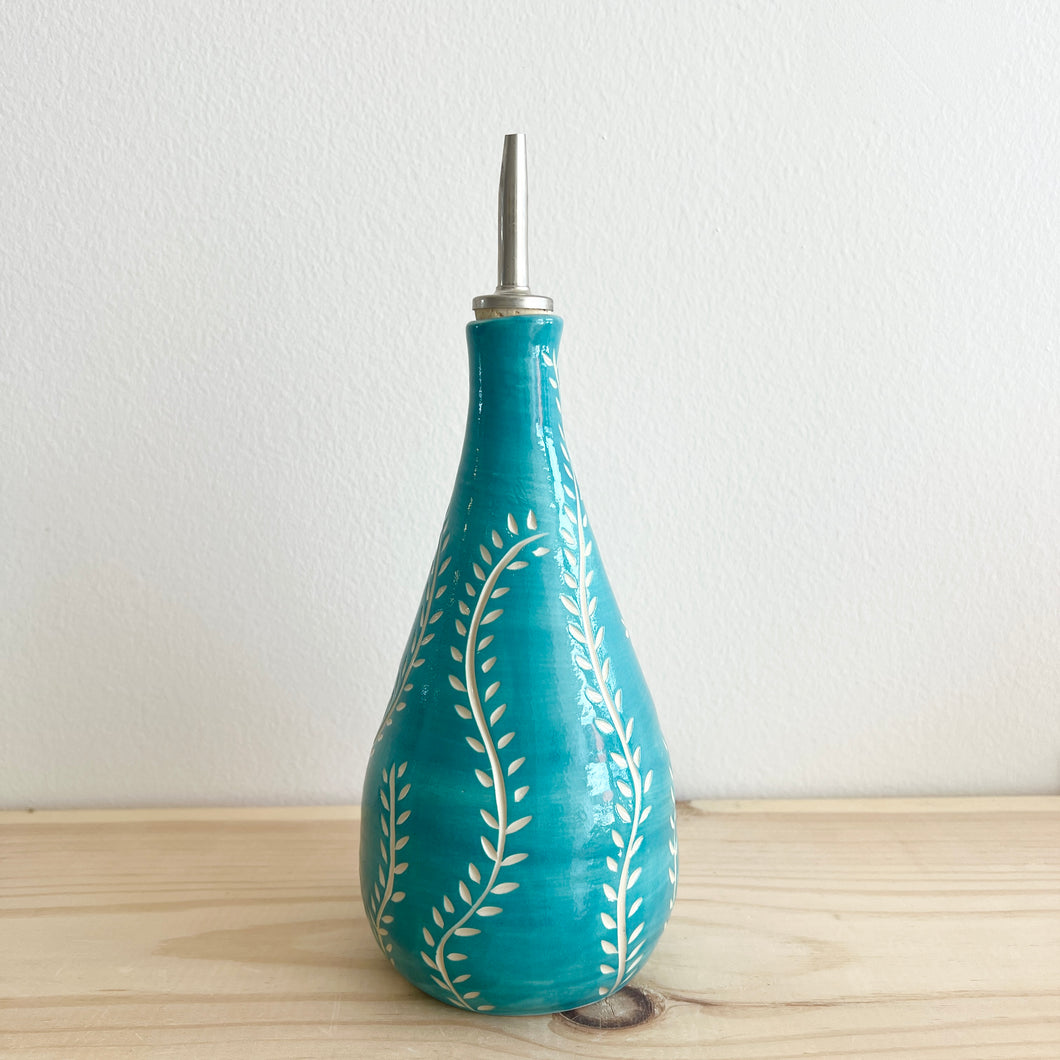 Oil Cruet-Turquoise Vines
