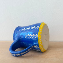 Load image into Gallery viewer, Blue Mug- Wheat stalk
