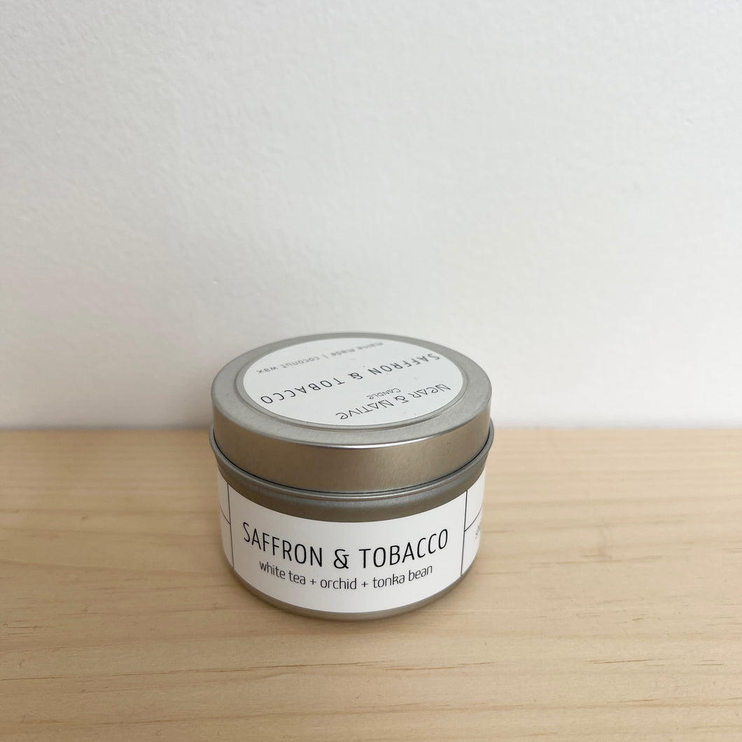 Saffron & Tobacco Candle- 4 oz – Keyes Pottery