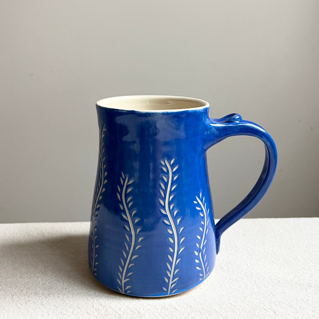 Large Blue Mug-Vines