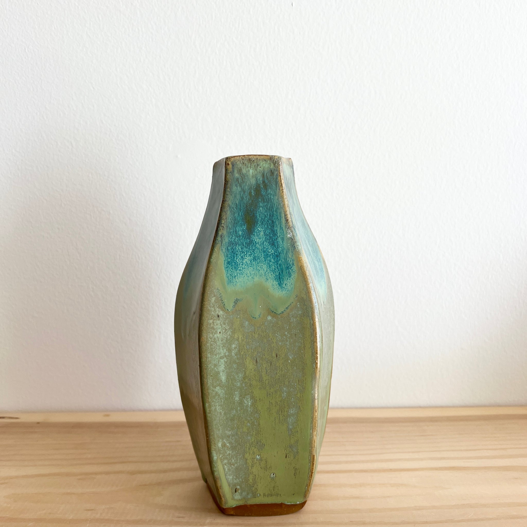 Five Sided Vase - Lichen – Keyes Pottery