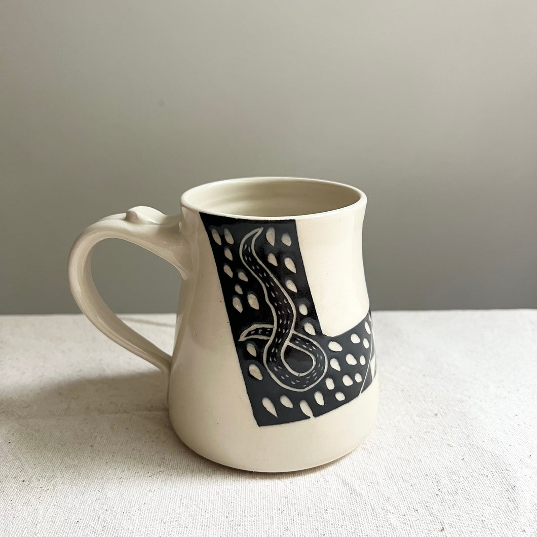 Black and White Mug-Abstract 1