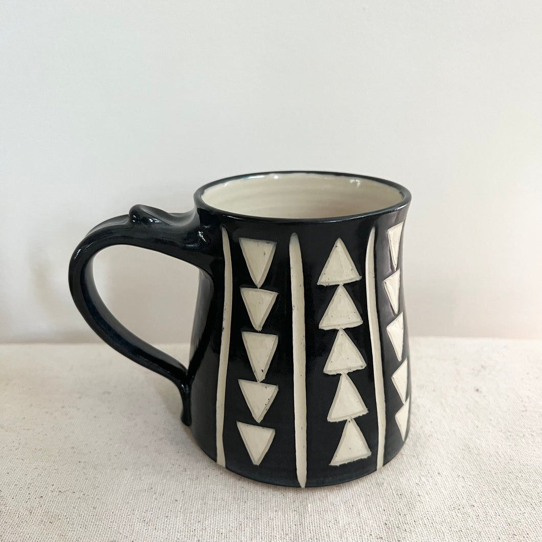 Black and White Mug- Triangles