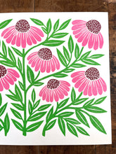 Load image into Gallery viewer, Garden Series: Echinacea Risograph Print
