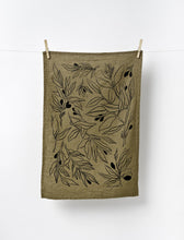 Load image into Gallery viewer, Olives Tea Towel - Reusable Tabletop Kitchen Linen
