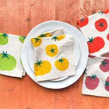 Load image into Gallery viewer, Tomatoes Multi-Color Hand Printed Cotton Napkins, Set of 4
