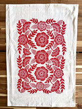 Load image into Gallery viewer, Red Florals Tea Towel
