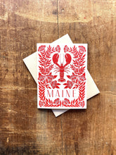 Load image into Gallery viewer, Maine Lobster Greeting Card: Single Card
