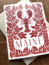 Load image into Gallery viewer, Maine Lobster Greeting Card: Single Card
