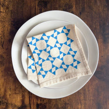 Load image into Gallery viewer, Hand Printed Flour Sack Napkins - Homespun Quilt: Tomato red
