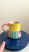 Load and play video in Gallery viewer, Multicolor Quilt Mug-3
